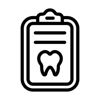 Kişisel ve ticari kullanım için Dişçi Rekoru Kalın Çizgi Simgesi