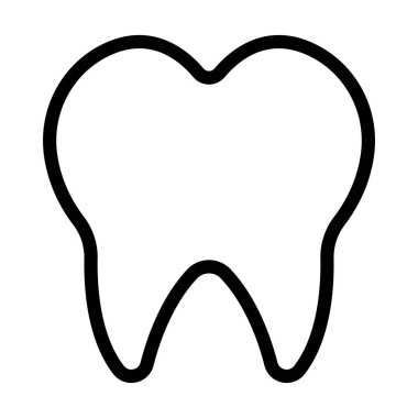 Kişisel ve ticari kullanım için Diş Vektörü Kalın Çizgi Simgesi