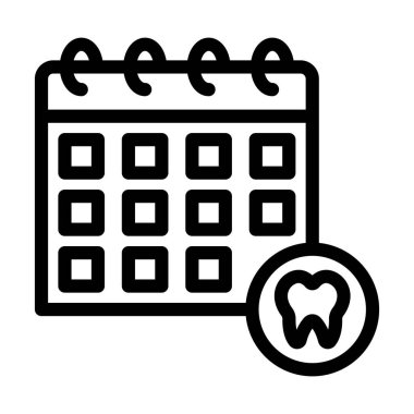 Kişisel ve ticari kullanım için Takvim Vektörü Kalın Çizgi Simgesi