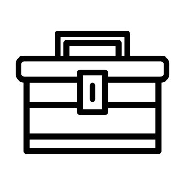 Kişisel ve Ticari Kullanım İçin Araç Kutusu Kalın Çizgi Simgesi