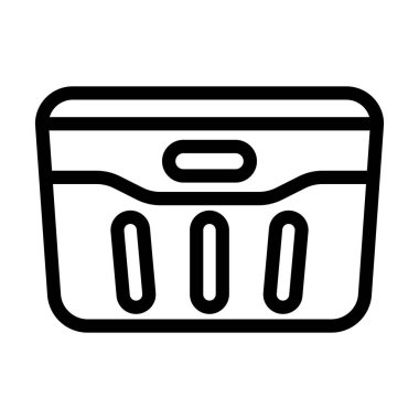 Sandık Vektörü Kalın Çizgi Simgesi Kişisel ve Ticari Kullanım İçin