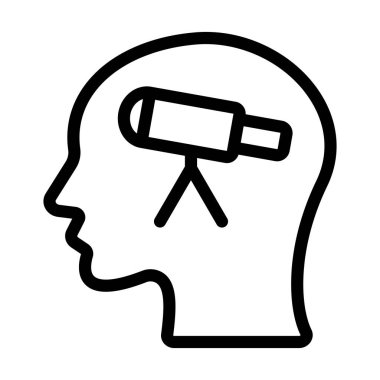 Kişisel ve Ticari Kullanım İçin Keşif Yetenekleri Kalın Çizgi Simgesi