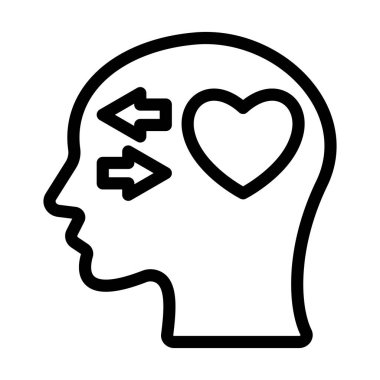 Kişisel ve ticari kullanım için Empati Vektörü Kalın Çizgi Simgesi