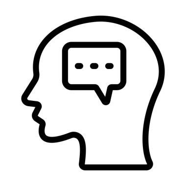 Kişisel ve ticari kullanım için Oral İletişim Vektörü Kalın Çizgi Simgesi