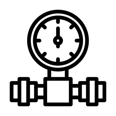 Kişisel ve ticari kullanım için Basınç Ölçeği Kalın Çizgi Simgesi Simgesi