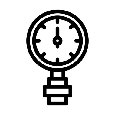 Kişisel ve ticari kullanım için Manometre Vektör Kalın Çizgi Simgesi