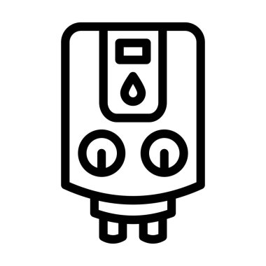 Su Kazanı Kalın Çizgi Simgesi Kişisel ve Ticari Kullanım İçin