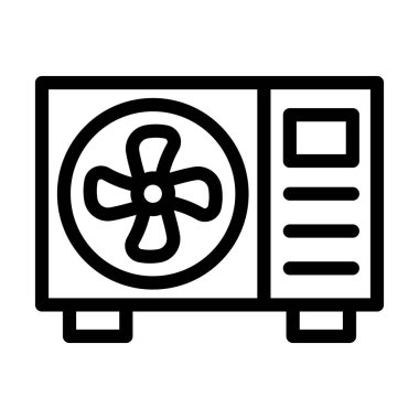 Kişisel ve ticari kullanım için AC Dış Birim Vektör Kalın Çizgi Simgesi