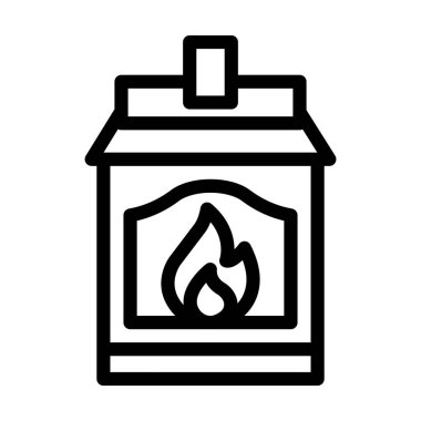 Kömür Fırını Kalın Çizgi Simgesi Kişisel ve Ticari Kullanım İçin