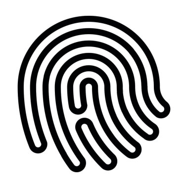 Kişisel ve Ticari Kullanım İçin Parmak İzi Kalın Çizgi Simgesi