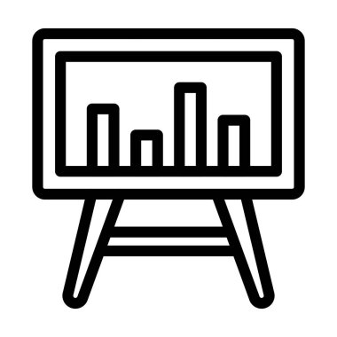 Sunum Vektörü Kalın Çizgi Kişisel ve Ticari Kullanım Simgesi