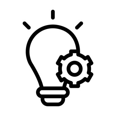 Kişisel ve ticari kullanım için Fikir Vektörü Kalın Çizgi Simgesi