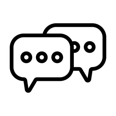 Kişisel ve ticari kullanım için Sohbet Vektörü Kalın Çizgi Simgesi