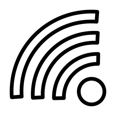 Wifi Bağlantı Vektörü Kişisel ve Ticari Kullanım için Kalın Çizgi Simgesi