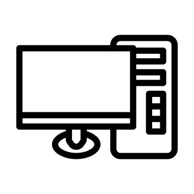 Kişisel ve ticari kullanım için Bilgisayar Vektörü Kalın Çizgi Simgesi