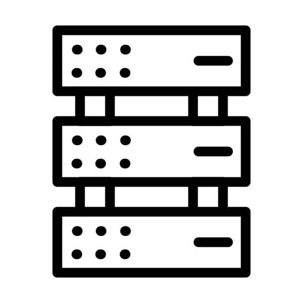 Server Vector Thick Line Icon Für Den Persönlichen Und Kommerziellen — Stockvektor