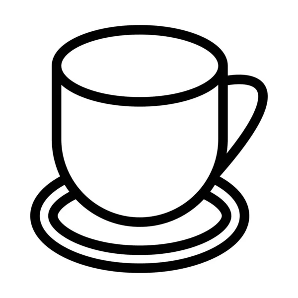 Καφές Κύπελλο Διάνυσμα Παχιά Γραμμή Εικονίδιο Για Προσωπική Και Εμπορική — Διανυσματικό Αρχείο