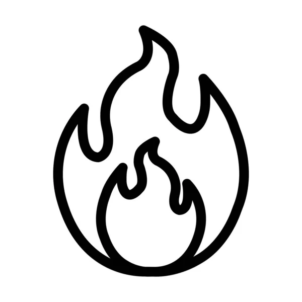 Fire Vector Thick Line Icon Für Den Persönlichen Und Kommerziellen — Stockvektor