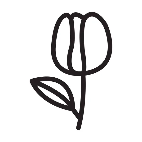 Tulip Vector Gruba Ikona Linii Użytku Osobistego Komercyjnego — Wektor stockowy