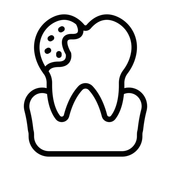 Cavity Vector Thick Line Icon Personal Commercial Use — 스톡 벡터