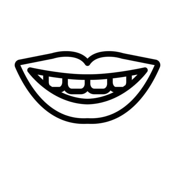 Smiling Vector Thick Line Icono Para Uso Personal Comercial — Archivo Imágenes Vectoriales