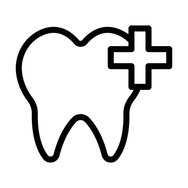 Icono Línea Gruesa Del Vector Del Cuidado Dental Para Uso — Vector de stock
