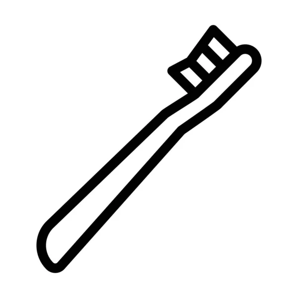 Icône Ligne Épaisse Vecteur Brosse Dents Pour Usage Personnel Commercial — Image vectorielle
