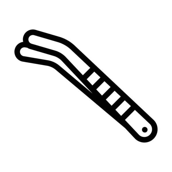 Tweezer Vector Thick Line Icon Personal Commercial Use — 스톡 벡터
