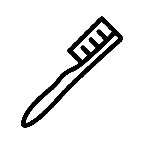 Tandenborstel Vector Dikke Lijn Pictogram Voor Persoonlijk Commercieel Gebruik — Stockvector