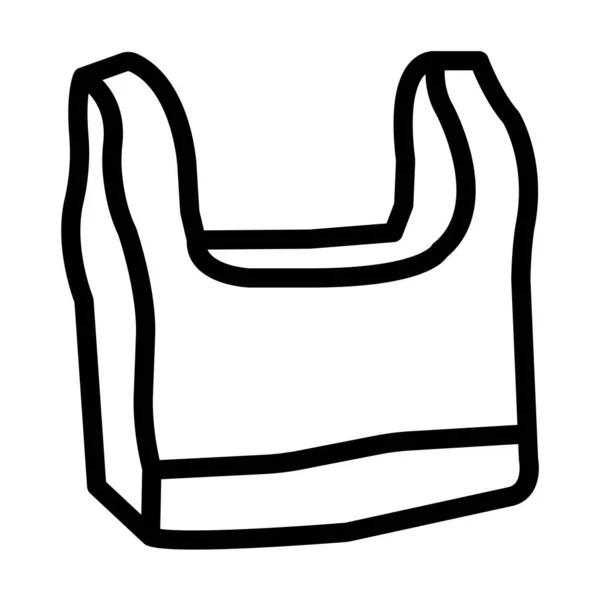Bag Vector Thick Line Icon Für Den Persönlichen Und Kommerziellen — Stockvektor
