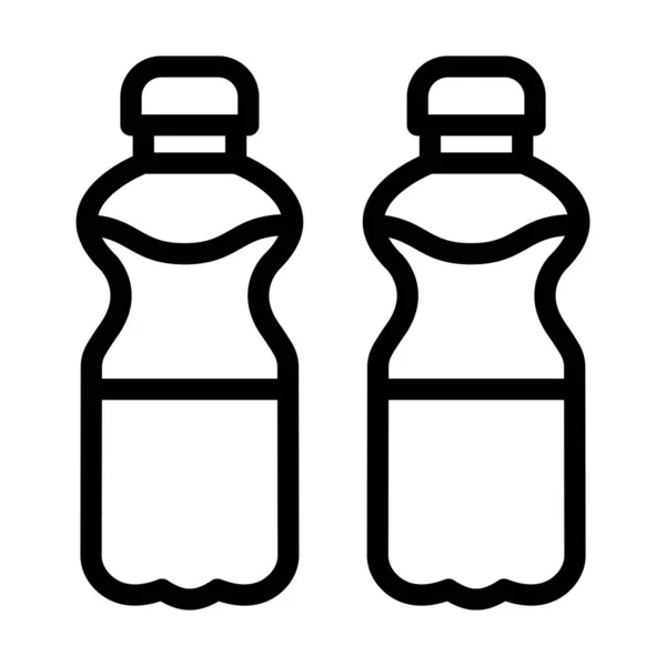 Векторные Бутылки Икона Толстая Линия Личного Коммерческого Использования — стоковый вектор