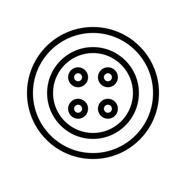 Button Vector Thick Line Icon Für Den Persönlichen Und Kommerziellen — Stockvektor