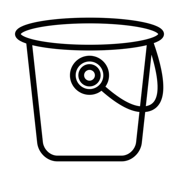 Bucket Vector Thick Line Icono Para Uso Personal Comercial — Archivo Imágenes Vectoriales