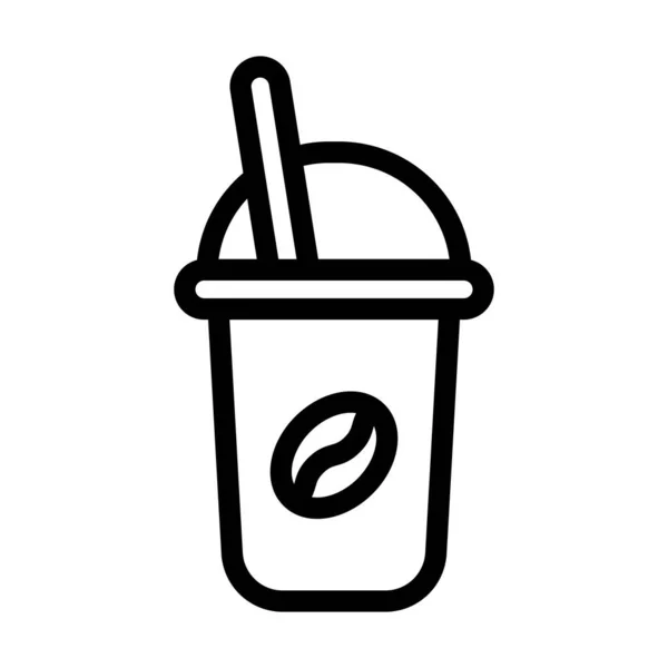 Koffie Cup Vector Dikke Lijn Pictogram Voor Persoonlijk Commercieel Gebruik — Stockvector