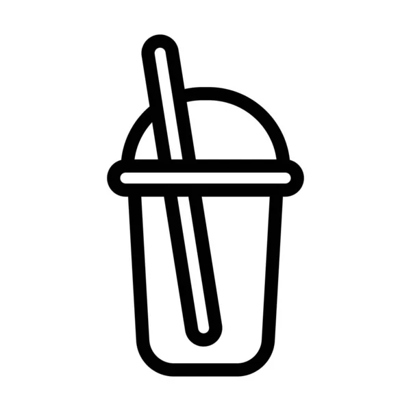 Cup Vector Thick Line Icon Für Den Persönlichen Und Kommerziellen — Stockvektor