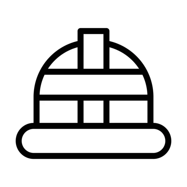 Значок Толстая Линия Шлема Личного Коммерческого Использования — стоковый вектор