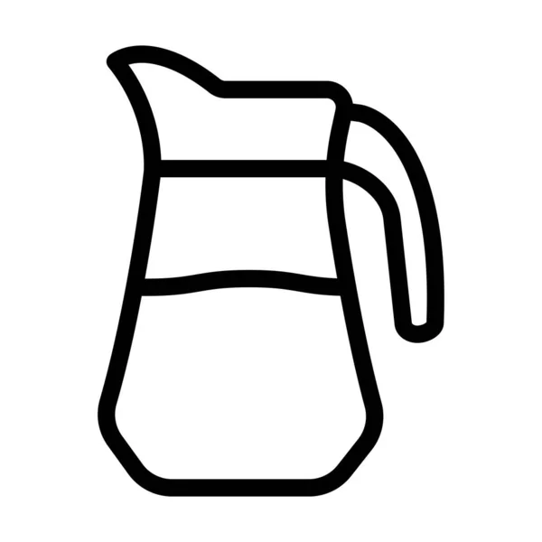 Jug Vector Thick Line Icon Für Den Persönlichen Und Kommerziellen — Stockvektor
