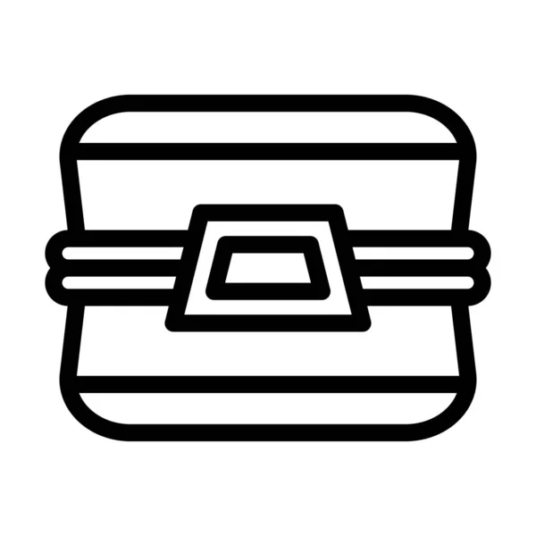 Lunchbox Vector Thick Line Icon Für Den Persönlichen Und Kommerziellen — Stockvektor