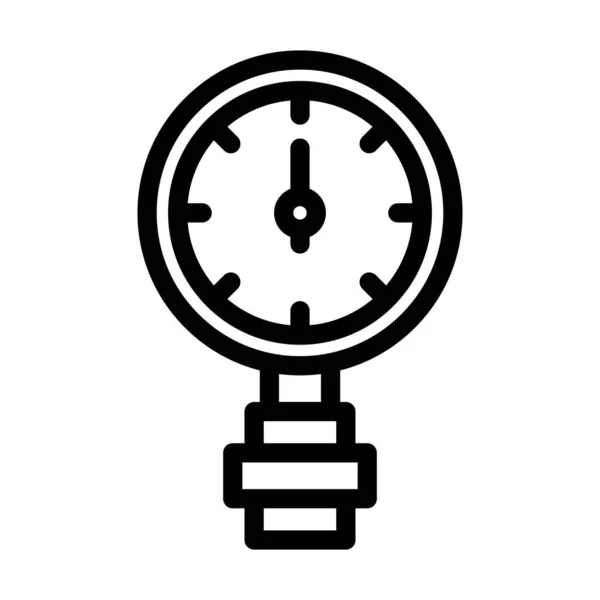 Manómetro Vector Thick Line Icono Para Uso Personal Comercial — Archivo Imágenes Vectoriales