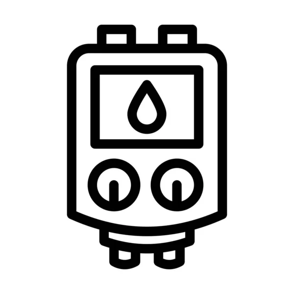 Icono Línea Gruesa Del Vector Del Calentador Agua Para Uso — Archivo Imágenes Vectoriales
