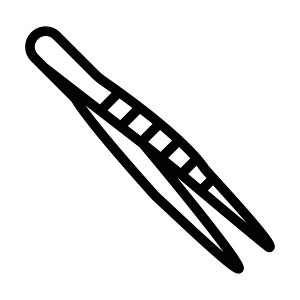Ikon Garis Tebal Tweezers Untuk Penggunaan Pribadi Dan Komersial - Stok Vektor
