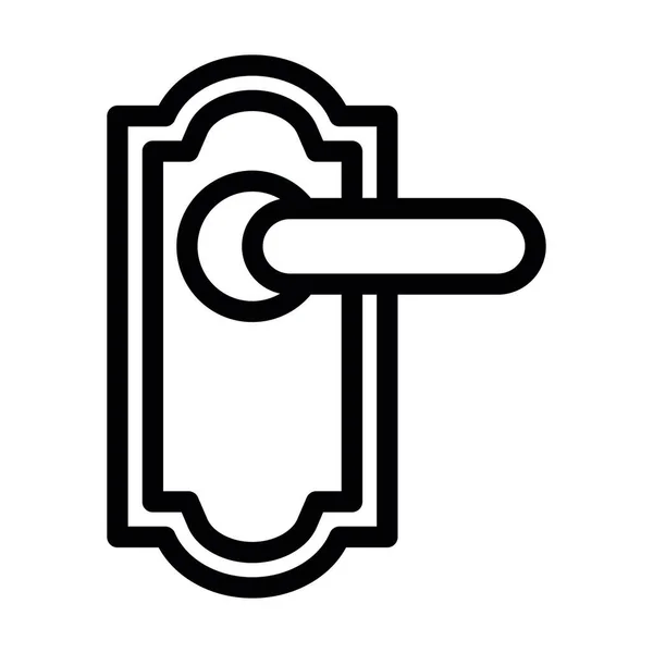 Символ Толстой Линии Дверной Ручки Личного Коммерческого Использования — стоковый вектор
