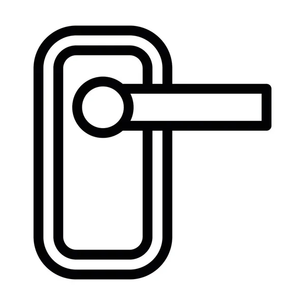Символ Толстой Линии Дверной Ручки Личного Коммерческого Использования — стоковый вектор
