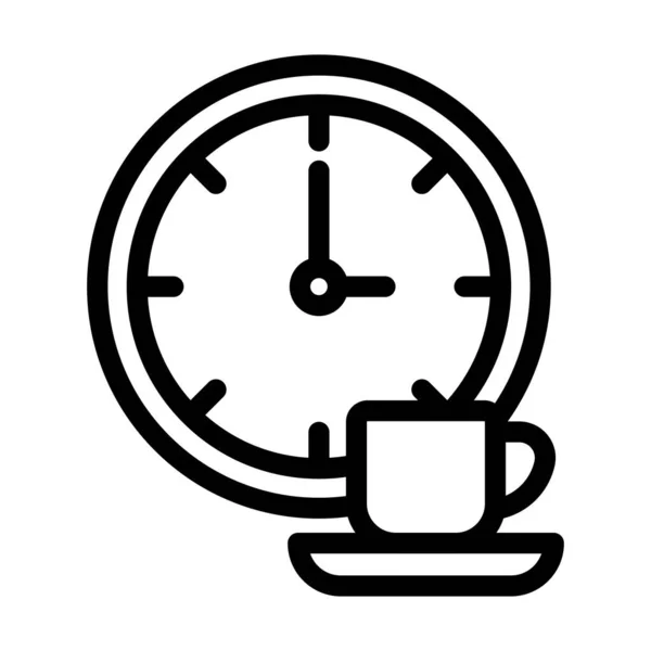 Icône Ligne Épaisse Vecteur Pause Café Pour Usage Personnel Commercial — Image vectorielle