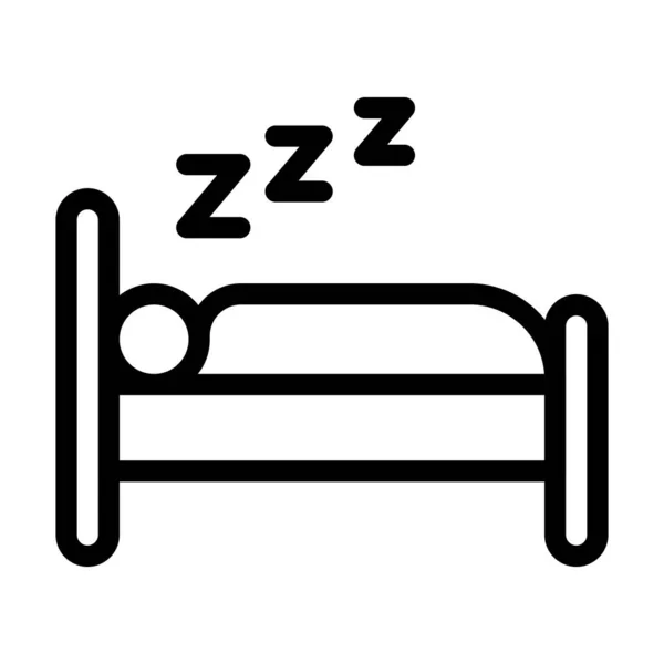 Sleep Vector Thick Line Icono Para Uso Personal Comercial — Vector de stock