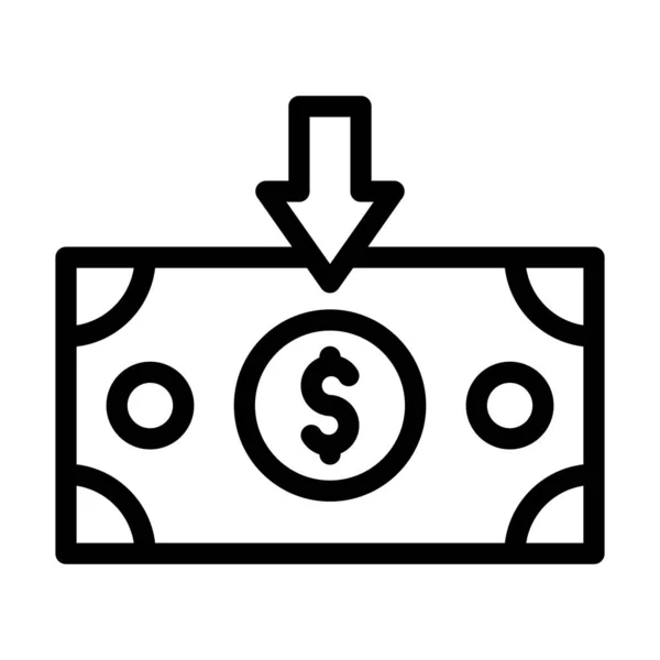 Erhalten Sie Geld Vector Thick Line Icon Für Den Persönlichen — Stockvektor