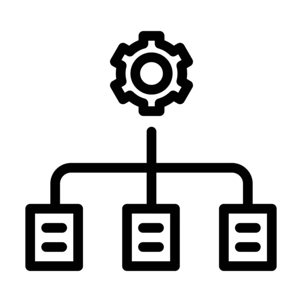 Ikon Garis Tebal Vektor Workflow Untuk Penggunaan Pribadi Dan Komersial - Stok Vektor