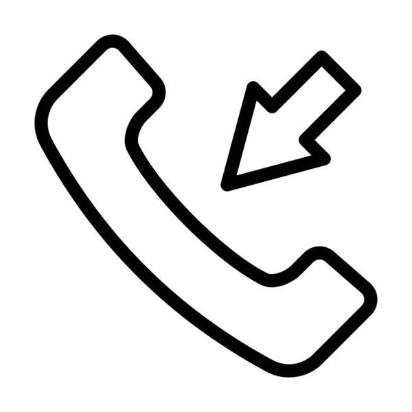 Eingehende Anrufe Vector Thick Line Icon Für Den Persönlichen Und — Stockvektor