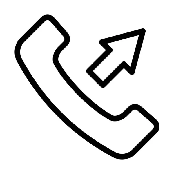 Ausgehende Anrufe Vector Thick Line Icon Für Den Persönlichen Und — Stockvektor
