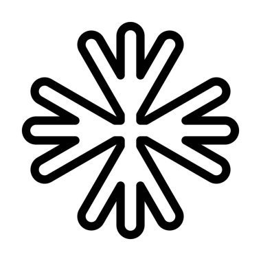 Kar Tanesi Vektörü Kalın Çizgi Simgesi Kişisel ve Ticari Kullanım İçin